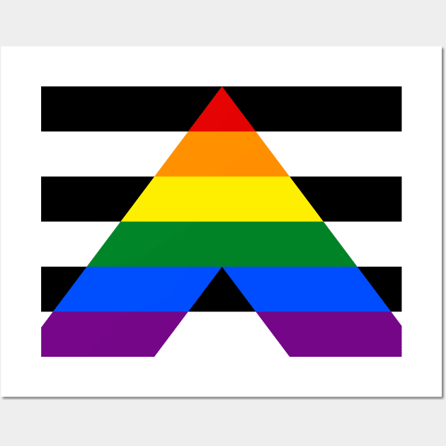 Straight Ally Flag Wall Art by sovereign120